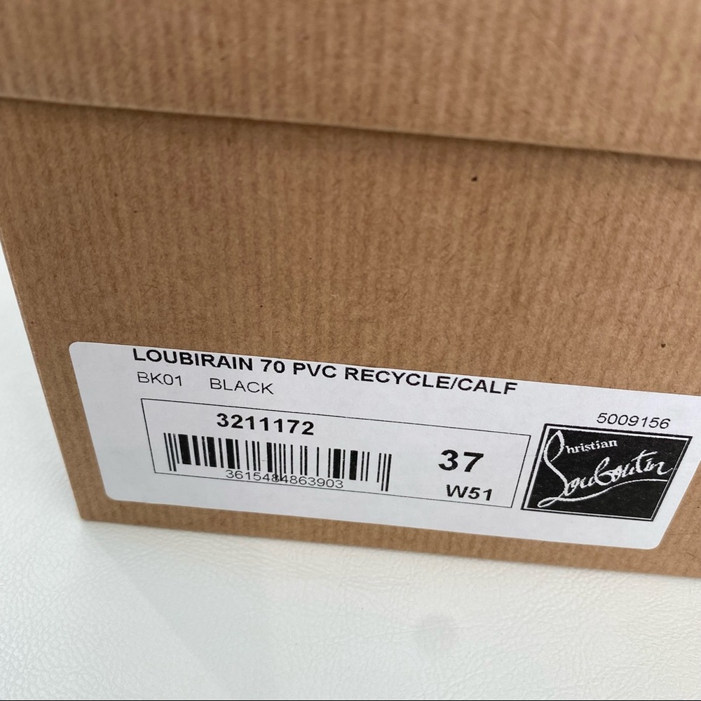 Christian Louboutin Loubirain Loubi Rain Boot Black PVC EU 37 US 7 - Picture 4 of 14